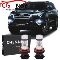 ราคา สำหรับ TOYOT FORTUNER 2016 2017 2018 2019 6000K สีขาว9 32V โปรเจคเตอร์ LED ด้านหน้าหมอกโคมไฟหลอดไฟชุด 1คู่ (16194401057)