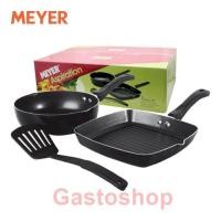 ราคา กระทะ Meyer Aspiration เคลือบผิว สีดำ Non Stick Aluminum จัดชุด 3 ชิ้น พร้อมส่ง (19379911346)