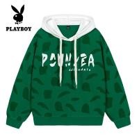 ราคา เสื้อกันหนาว PLAYBOY Mens Hooded แบบใหม่หลวมพร้อมขนาดเสื้อลำลองแขนยาวหัวซิประบายอากาศเสื้อกันหนาวพิมพ์เย็น (19409199304)