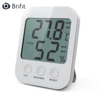 ราคา Brifit เครื่องวัดอุณหภูมิและความชื้นเครื่องวัดความชื้นสัมพัทธ์ดิจิตอลเครื่องวัดอุณหภูมิความชื้นเครื่องวัดอุณหภูมิความชื้นพร้อมหน้าจอ LCD สวิทช์สำหรับโฮมออฟฟิศเรือนกระจกโกดัง (19870426239)