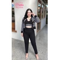 ราคา ชุดทำงานสาวอวบ ชุดเซ็ทคนอ้วน เสื้อผ้าคนอ้วน ชุดออกงานคนอ้วน ชุดทำงานสำหรับสาวอวบอ้วน เสื้อผ้าสาวอวบ ชุดเซตสามชิ้นคนอ้วน (19702516438)