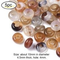 ราคา Beebeecraft 5 10 PC ธรรมชาติอินเดีย Agate ลูกปัดยุโรปขนาดใหญ่หิน Rondelle หลวมลูกปัดยุโรป Charm สร้อยข้อมือสำหรับเครื่องประดับ (10350905864)