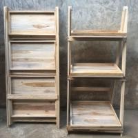 ราคา WL2SHU7Lลด 10 ชั้นวางไม้สัก พับได้ ตัวชั้นเป็บขอบกระบะตื้น 40x40x100 cm สินค้าพร้อมส่ง ไม่ต้องรอผลิต (16887883897)