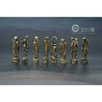 ราคา เครื่องทองสัมฤทธิ์โบราณแปดอมตะทองเหลืองทึบจี้ขนาดเล็กโบราณด้ามจับไมโครรูปปั้นทองสัมฤทธิ์จี้ทองแดงหัวเข็มขัดช้อนยาทองแดง (19994272502)