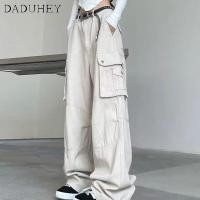 ราคา Y2K Style DaDuHey Multi pocket Fashion Pants Loose Overalls Korean New Pants Cargo Low waist Plus size Women 2023 Wide leg Casual (20537577842)