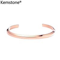 ราคา Kemstone แฟชั่นเงินสแตนเลส ทองคำสีกุหลาบ C กำไลข้อมือคู่กำไลสำหรับผู้ชายผู้หญิง (9190758999)