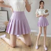 ราคา Kiyomi Solid color womens clothing Korean cute skirt Knee length short skirt tennis skirt (20792600570)