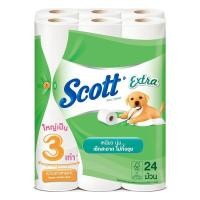 ราคา ส่งด่วน สก๊อตต์ เอ็กซ์ตร้า กระดาษชำระ ซุปเปอร์จัมโบ้ ยาว 3 เท่า x 24 ม้วน Scott Extra Super Jumbo Toilet Tissue x 24 Rolls สินค้าราคาถูก พร้อมเก็บเงินปลายทาง (14262998831)