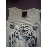 ราคา มือ 2 งานป้าย jatujak เสื้อแขนกุดสีเทา ลายเสือขาว แนววินเทจ เท่ (19220009779)