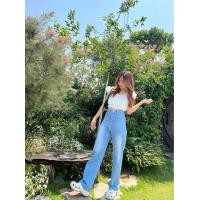 ราคา BOGALS STUDIO YOURS jeans กางเกงยีนส์เอวสูงเก็บทรง สี baby light jeans (17461055116)