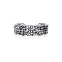 ราคา ake ake The Rituals Crossover Bangle กำไลข้อมือเงินแท้ 925 แกะมือขัดเงาลงดำ ลายกางเขนสไตล์ยุโรปยุคกลาซ้อนทับฉลุลาย (9082086696)