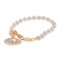 ราคา Vivienne Westwood NANASPACE Vivi Pearl ทำด้วยขี้ผึ้งอ่อนนุ่มพังค์หินมีค่าอัลลอยคลาวด์อิ่มตัวสร้อยข้อมือไข่มุกใหม่ (19309170326)
