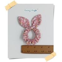 ราคา ยางรัดผมหูกระต่าย ยางมัดผม ไซส์ M โดนัทรัดผม ผ้าคอตตอน ลายดอกไม้น่ารัก Bunny Ear Hair scrunchies (16402758774)