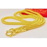 ราคา สร้อยคอลายสี่เสา ทองชุบ ทองไมครอน ทองโคลนนิ่ง (12784457560)