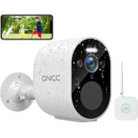 ราคา GNCC Security Camera 1080P Wireless WiFi Outdoor IP66 Battery Operated Home IP Camera with Color Night Vision Sound Light Alarm Expand Local Storage up to 128GB 1 Cam Kit with Base Station 2 Piece Set