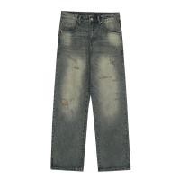 ราคา JOJO BOY กางเกงวินเทจชาย กางเกงยีนส์ แตกซ่อม สบาย แฟชั่น สไตล์อเมริกัน แนวโน้ม ฮิพฮอพ สไตล์เกาหลี ถนนสูง กางเกง หลวม (19917913065)