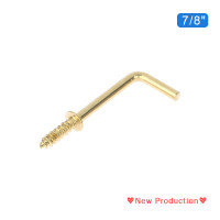 ราคา New Production ตะขอเกี่ยวแก้วสำหรับแต่งตัวรูปตัว L 20ชิ้นตะขอแขวนมุมขวา5สไตล์โลหะผสมสีเหลืองทองกรอบแกะตาคาร์บอนเหล็กแขวน (19935598862)