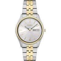 ราคา Seiko Mens Japanese Quartz Dress Watch with Stainless Steel Strap Silver 10 Model SUR430 (19856415156)