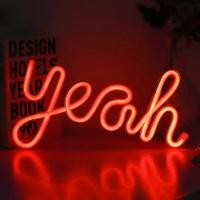 ราคา INS ไฟ LED ใช่ โคมไฟนีออนแบบใหม่โคมไฟห้องนอนตกแต่งสีแดงโคมไฟนีออนแขวนผนังงานปาร์ตี้โคมไฟนีออน (11650802386)