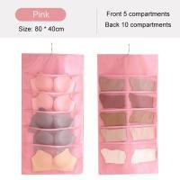 ราคา สต๊อก ที่ใส่ของแบบแขวนตู้เสื้อผ้าแบบมีกระเป๋าตาข่ายและไม้แขวนหมุนได้กระเป๋าเก็บชุดชั้นในสองด้านสำหรับชุดชั้นในกางเกงในถุงเท้าประหยัดพื้นที่ผ้านอนวูฟเวน (18993069538)