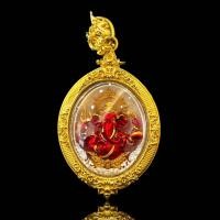 ราคา เหรียญหล่อพุทธศิลป์พระพิฆเนศ Ganesh รุ่น สุขสบาย เนื้อบรอนซ์ เลี่ยมกรอบบรอนซ์ชุบทอง (20108954199)