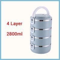 ราคา Stainless Steel Lunch Box Thermal Food Containers Portable Lunch Bento Box (2969034716)