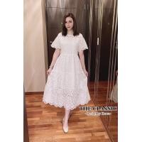 ราคา M 2XL The classic เดรสยาวมีเข็มขัด ใช้ผ้าเนื้อดีฉลุลวดลายปักขอบรอบลาย ช่วงเอวมาพร้อมเข็มขัดผ้าเดียวกัน ช่วงล่างระบายบานพริ้วสวย (17791260020)