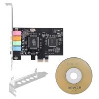 ราคา PCIe Sound Card 5 1 PCI Express Surround Card 3D Stereo Audio with High Sound Performance PC Sound Card CMI8738 Chip (17425998003)