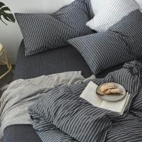 ราคา 2 Pillowcase Set MUJI Cotton Pillowcases Yarn dyed Washed Cotton Pillowcases (12952107850)