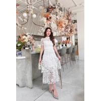 ราคา พร้อมส่ง JISOO S 4XL ฟ24 dress เดรส เดรสยาว เดรสสีแดง เดรสสีดำ เดรสสีน้ำเงิน เดรสสีขาว เดรสลูกไม้ทอลายขนมชั้น ผ้าทิ้งตัวทรงสวย ใส่ไปทำบุญ ชุดใส่วันแม่ เดรสใส่ไปงานแต่ง เดรสใส่ไปทะเล ใส่ไปเที่ยว ชุดสาว