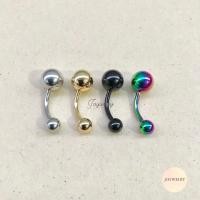 ราคา จิวสะดือ หัวกลม สี เงิน ดำ ทอง รุ้ง 1ชิ้น รุ่น SDK00 จิวสะดือ จิวหู จิวแฟชั่น จิวผู้หญิง เจาะสะดือ (15405471862)