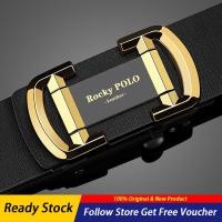 ราคา TZP Store เข็มขัดแฟชั่นผู้ชาย Rocky POLOเข็มขัดหนังแท้เข็มขัดผู้ชายหัวเข็มขัดอัตโนมัติเข็มขัดกางเกงลำลองหนังวัวสองชั้นเข็มขัดยีนส์คุณภาพสูงธุรกิจ (20388860604)