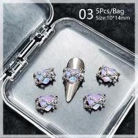 ราคา BORN PRETTY 5ชิ้น เซ็ตวัสดุทำเล็บเล็บตกแต่งดีไอวายหัวใจอุปกรณ์เสริมเครื่องรางเล็บศิลปะ (21051755938)