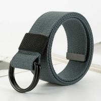 ราคา 150cm Mens Causal Style Canvas Belt with Double D Ring Buckle (9653527146)