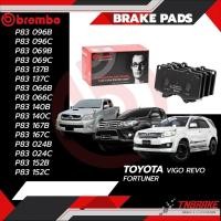 ราคา BREMBO ผ้าเบรค TOYOTA VIGO 2WD 4WD PRERUNNER โตโยต้า วีโก้ กระบะ 4x2 4x4 พรีรันเนอร์ ยกสูง ปี 2004 2014 เบรมโบ้ ผ้าเบรคหน้า (17057257728)