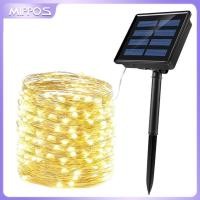 ราคา ปาร์ตี้แต่งงานคริสต์มาสกลางแจ้งสวนสายไฟประดับ LED พลังแสงอาทิตย์ Mippos 100 200 10เมตร (20566917779)