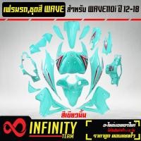 ราคา เปลือกรถ เฟรมรถ ชุดสีเวฟ 110i ปี 12 18 สีเขียวมิ้น ติดสติ๊กเกอร์ เรียบร้อย ของแต่งรถ WAVE110i อะไหล่แต่งรถเวฟ 110i รับประกันสี 1 เดือน (11924954294)