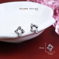ราคา Silver 925 earring ต่างหูเงินแท้ 925 ต่างหูมินิมอล น่ารักๆ ต่างหูเงินแท้100 (4742596092)