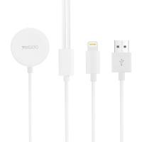 ราคา สายชาร์จ Yesido 2in1 สายชาร์จ2หัว USB to แอปเปิ้ลวอช ไลท์นิ่ง สายชาร์จนาฬิกา สมาร์ทวอทช์ สายชาร์จแอปเปิ้ลวอช (17401793692)