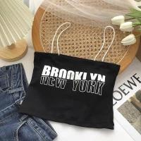 ราคา Zero shop พร้อมส่ง Zero FY322 เสื้อครอปสั้น สายเดี่ยวฟองน้ำ สายเส้นเล็ก ลายตัวหนังสือ (19185507543)