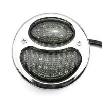 ราคา ไฟเบรคท้าย LED รถจักรยานยนต์ไฟท้ายสำหรับ Harley Bobber Chopper Ford รุ่น A ไฟท้ายเรโทรสีดำ โครเมี่ยม (19526241094)