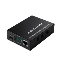 ราคา SFP Fiber to RJ45 Media Converter Black SFP Fiber Converter SFP 10 100 1000M Ethernet Converter Transceiver Compatible for Cisco (20105583935)