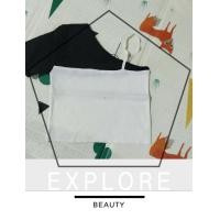 ราคา Ladateens shop พร้อมส่ง เสื้อยืดแขนสั้นปาดไหล่สายเดี่ยวข้างเดียวเกร๋ๆ เสื้อแฟชั่นผู้หญิง 56016 (12422318441)