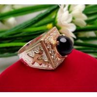 ราคา แหวนพลอยนิลแท้ แหวนเงินแท้ 92 5 แหวนเงินแท้ ล้อมเพชร ตัวเรือนเงินแท้ หน้าชุปนาค สวยมาก PTN 03 New (9181487506)