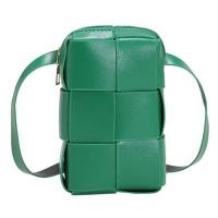 ราคา PU Leather Woven Small Shoulder Waist Bag Women Crossbody Solid Mini Phone Purse (20795291143)