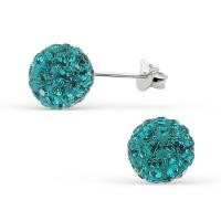 ราคา SilverThai Blue Zircon crystal ball stud Earring เพทายลูกบอลคริสตัลต่างหูดิสโก้สีเงินต่างหูเงินแท้925 ใส่แล้วไม่แพ้ เงินแท้ไม่ชุบ เงินแท้925 พร้อมส่ง (10070253904)