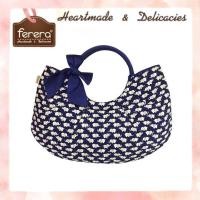 ราคา FERERA เฟอเรร่า กระเป๋าผ้าทรงโค้ง กระเป๋าถือกระเป๋าผ้าคอตตอน100 (9741205130)