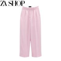 ราคา ZARAˉ New straight cut blazer pleated design high waist casual straight trousers 7385418 2010728 (20725383285)