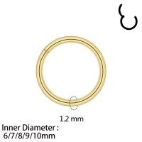 ราคา ZS 1PC บานพับ Segment Hoop แหวนจมูก Multicolor 316L สแตนเลสจมูก Septum Clicker กระดูกอ่อน Tragus Helix Lip Piercing 0 8 1 1 2มม (15111179296)