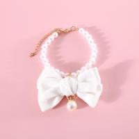 ราคา สร้อยคอรูปโบว์ประดับมุกประดับเพชรปลอกคอจี้หูกระต่ายกำมะหยี่สำหรับแมวและลูกสุนัขใหม่ (20447659439)